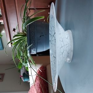 💕  Antique glass cloud  bowl candle holder centerpiece